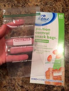 Portion Control Snack Bags These Can Be Found At Wal Mart