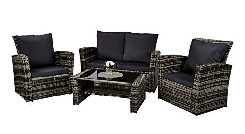 Mixed Grey Rattan Weave Sofa Set Garden Conservatory Furniture Light Dark Cushions Includes Outd Patio Pillows Terrace - Grey Rattan Garden Furniture Patio Sofa Chair Set Conservatory Alfresco Mixed Grey Rattan Weave Sofa Set Garden Conservatory Furniture Light Dark Cushions Includes Outd Patio Pillows Terrace - Grey Rattan Garden Furniture Patio Sofa Chair Set Conservatory Alfresco
