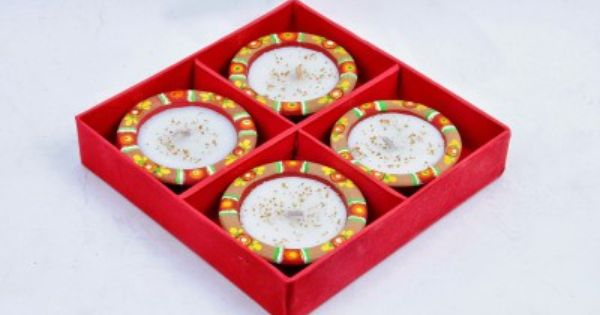 Hamara Nischay Traditional Earthenware Table Diya Set Earthenware