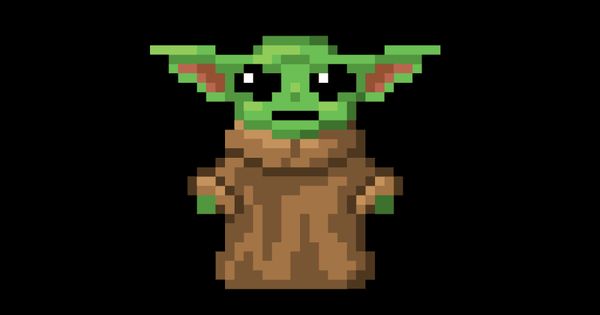 Baby Yoda Pixel Art Google Search Pixel Art Art Google Animal Crossing