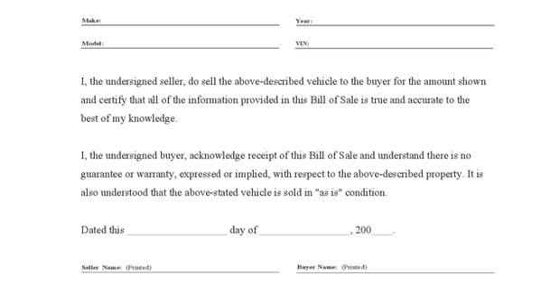Car Bill Of Sale Pdf Bill Of Sale Car Bills Id Card Template