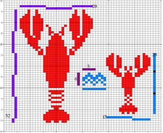 Link Lobster Shirt Chart 2 Sizes By Malon Bruce Point De Croix