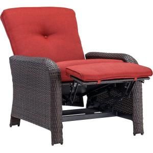 Hanover Strathmere Crimson Red Outdoor Reclining Patio Arm Chair Hanover Strathmere Crimson Red Outdoor