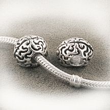 Brain Beads Sterling Silver The Charm Bead For The Smart Set Beauty Is Fine Of Course But When Bead Charms Pandora Charms Beads