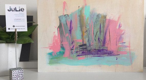 Oeuvre Originale Ile Douce Acrylique Sur Panneau De Bois Galerie