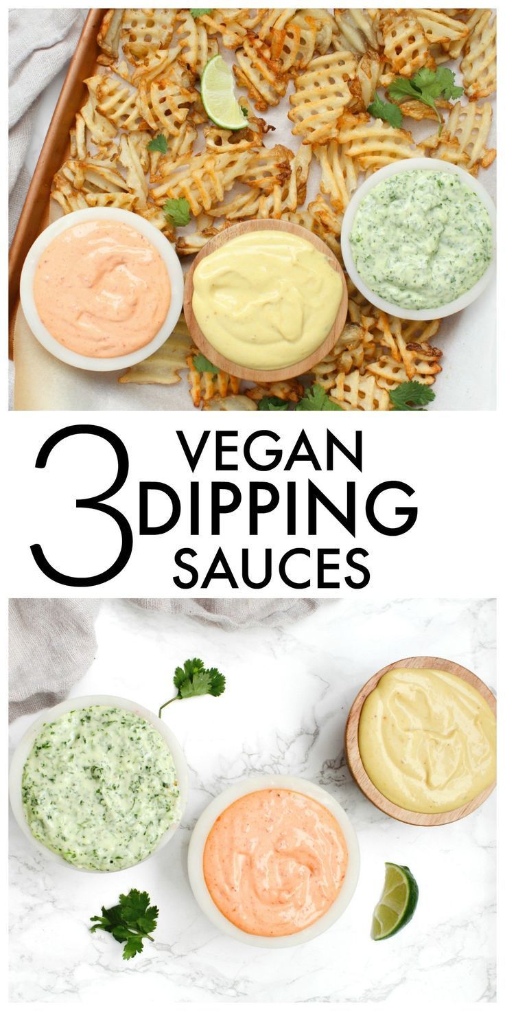 3 Vegan Dipping Sauces