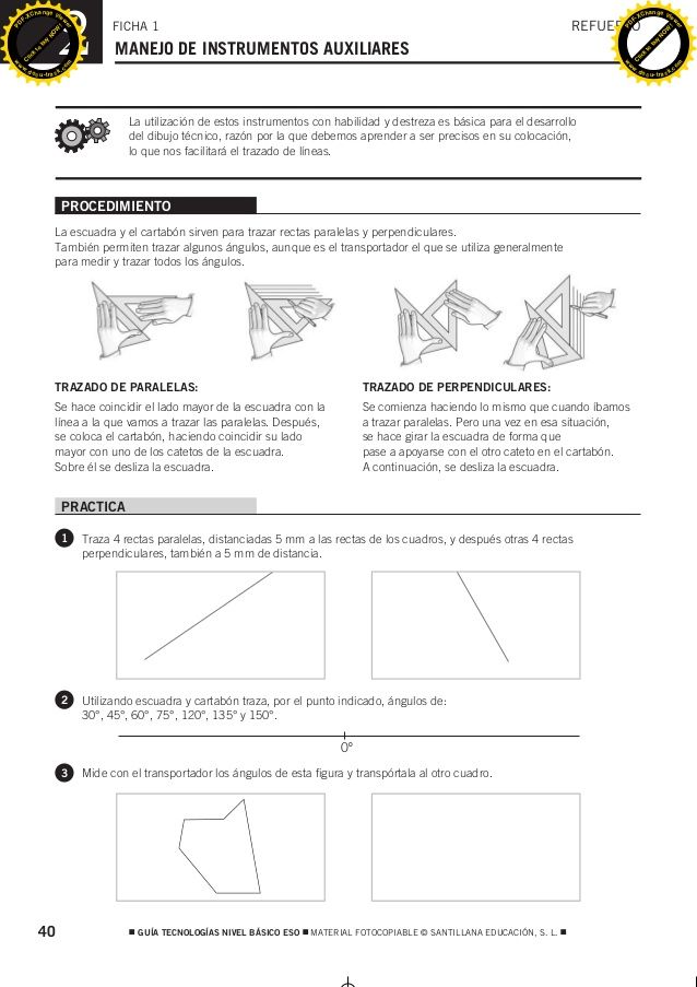 Procedimiento La Escuadra Y El Cartabón Sirven Para Trazar Rectas Paralelas Y Perpendiculares También Permiten Trazar Al Geometry Crafts Map