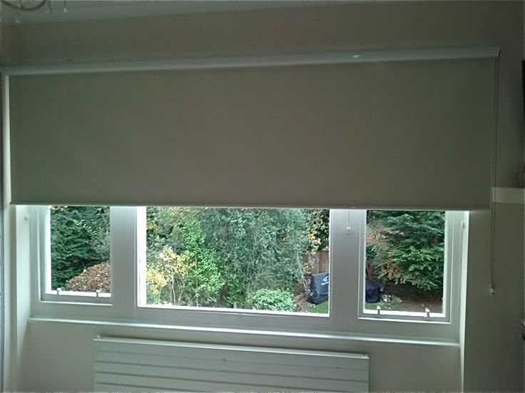 Blackout roller blind with child-safe chain tidy. http://www ...