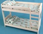 Bunk Bed wooden DOLLHOUSE Furniture miniature self-production kit 1:6 scale 12...