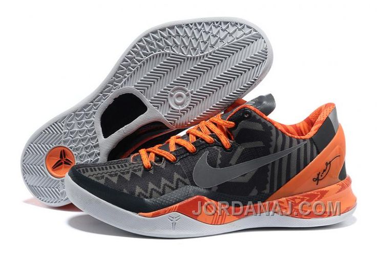 Women Nike Kobe 8 BHM System Black/Orange Christmas Deals