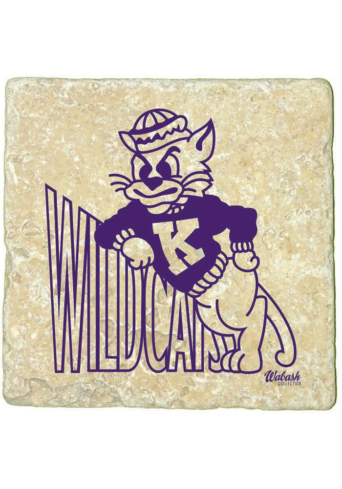 K-State Wildcats 1960 Logo 4x4 Coaster in 2021 | Wild cats, Stone