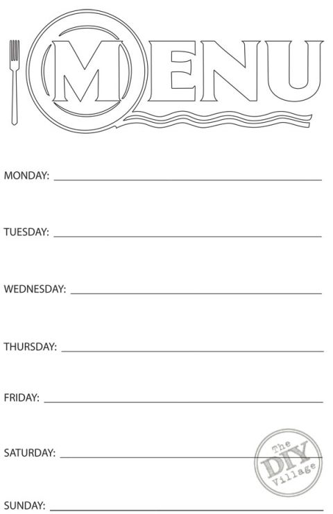 The 25+ best Weekly menu planners ideas on Pinterest Meal - menu for the week template The 25+ best Weekly menu planners ideas on Pinterest Meal - menu for the week template