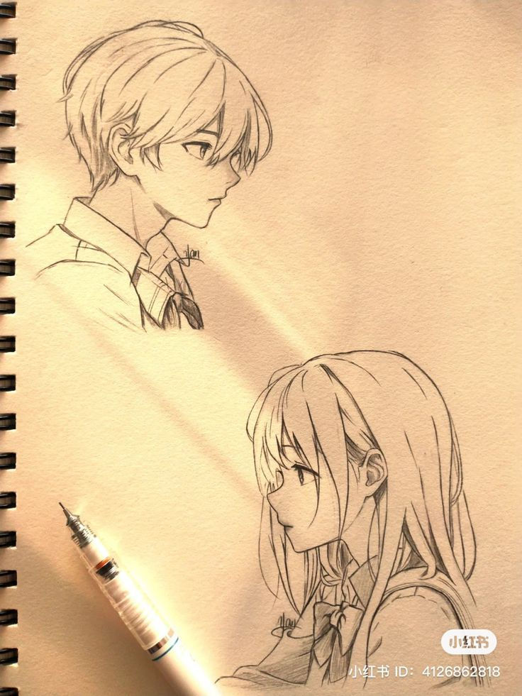 Cute boy anime sketch cute doodles drawings anime drawing books