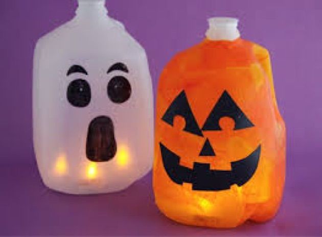 use recycled milk jugs for these ghost and jack o lantern crafts to light up a spooktacular night need milk jug sharpie glow stick water orange - Milk Carton Halloween Ghosts use recycled milk jugs for these ghost and jack o lantern crafts to light up a spooktacular night need milk jug sharpie glow stick water orange - Milk Carton Halloween Ghosts