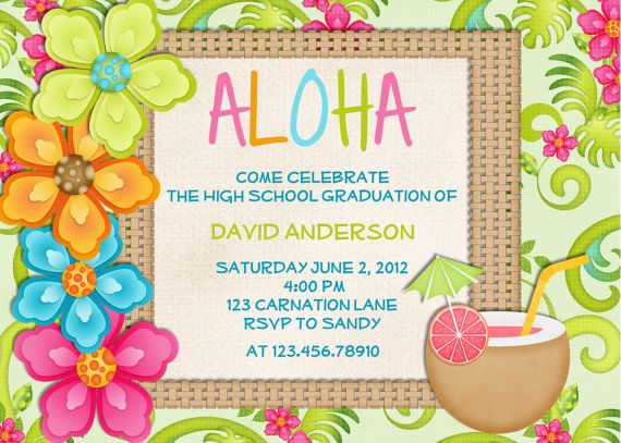 hawaiian party invitations free printable random party ideas