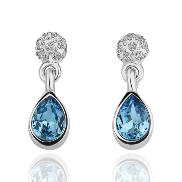 109 Best Swarovski Earring Images On Pinterest Earrings Fashion Swarovski Crystals Blue Raindrop Diamind Earrings