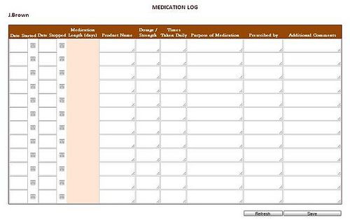 printable daily medication log sheet medication log meal planner chart