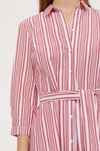 red stripe shirt dress