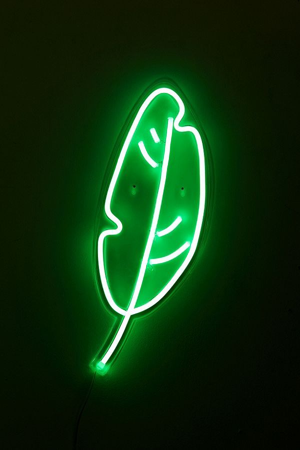 The Oliver Gal Artist Co. Leaf LED Neon Sign | Neon signs, Dark green