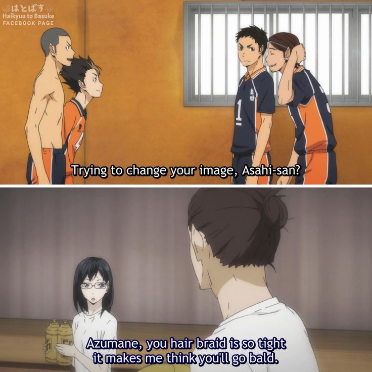 the reason behind asahi’s new hairstyle | Haikyuu, Haikyuu characters