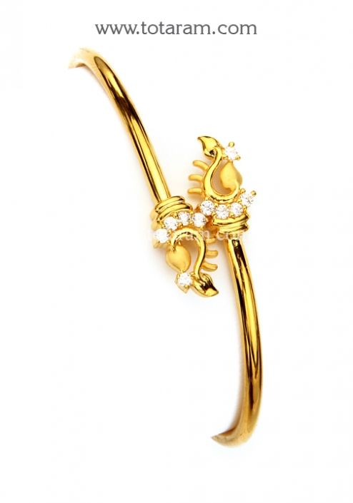 22k Gold Bangle Bracelet With Cz Gbr1422 This Indian Jewelry 22k Gold Bangle Bracelet With Cz Gbr1422 This Indian Jewelry Design From Totaram Jewelers For A Low Price Of 545 99 Bracelets In 2018