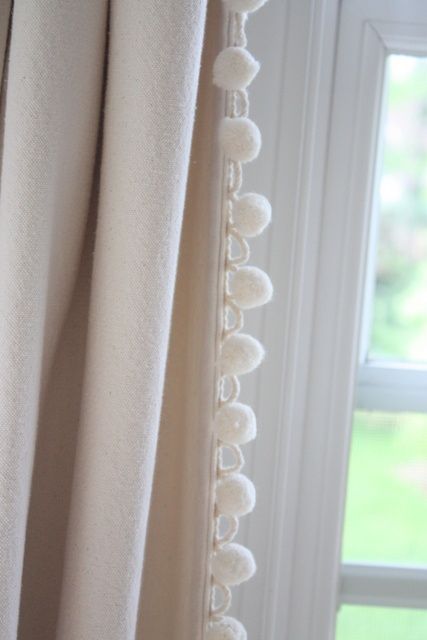 Pom Fringe Curtains How To Window Treatments Bedroom