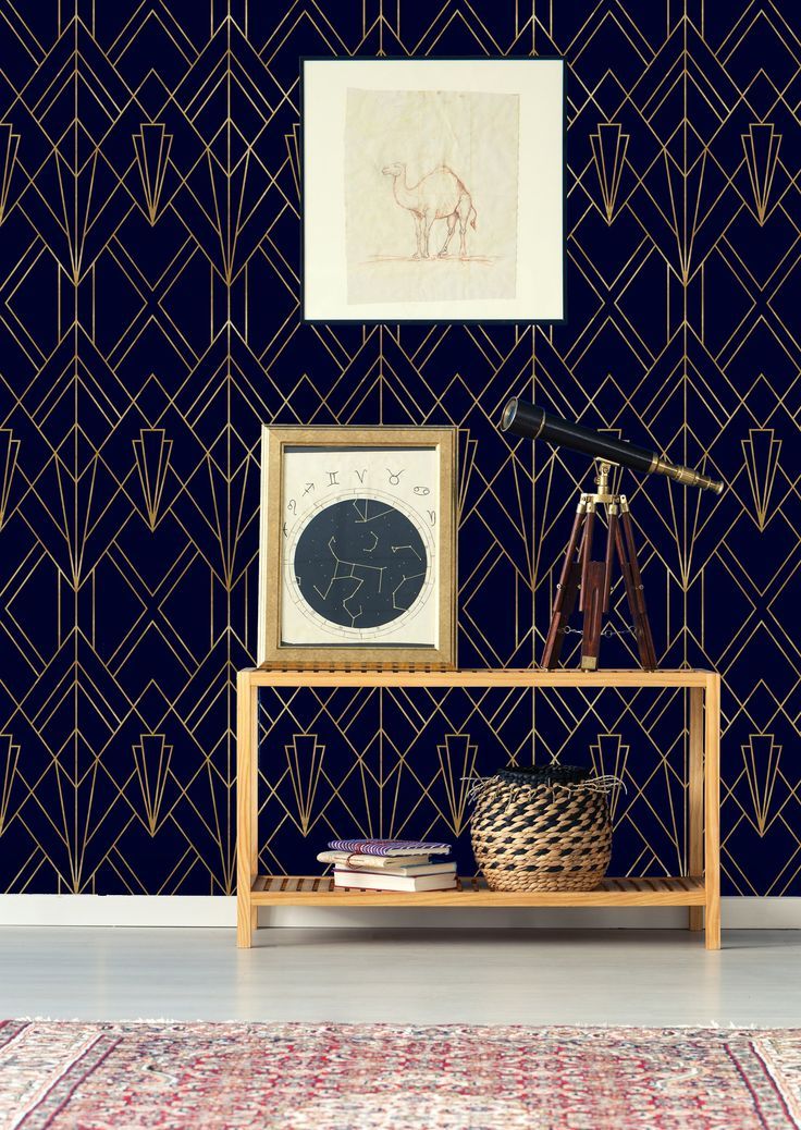 Leaves Navy Blue Peel And Stick Wallpaper Wallpaper Bathroom Walls Gold Wallpaper Bedroom Blue Wallpaper Living Room