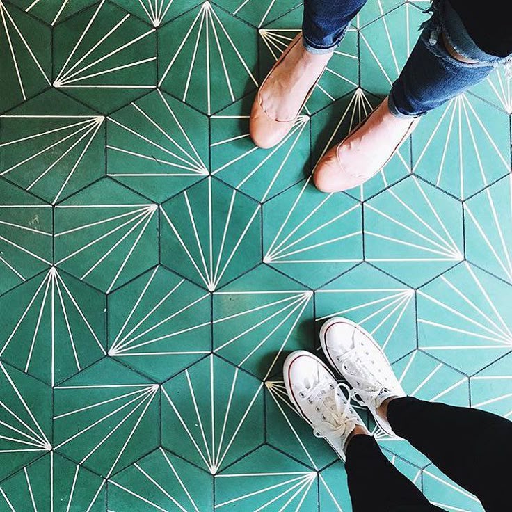 Best 25 Green Tiles Ideas On Pinterest Kitchen Tile Loved Links 7 Beautiful Examples Of Pattern Done Well From Traditional To Modern Hexagon Floor Tileblack