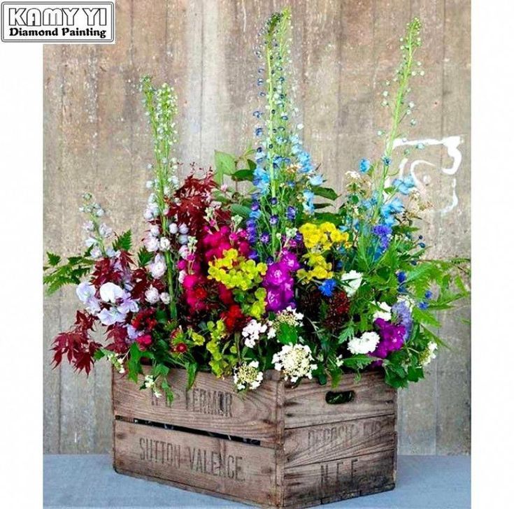 5d Diamond Painting Wooden Flower Box Kit