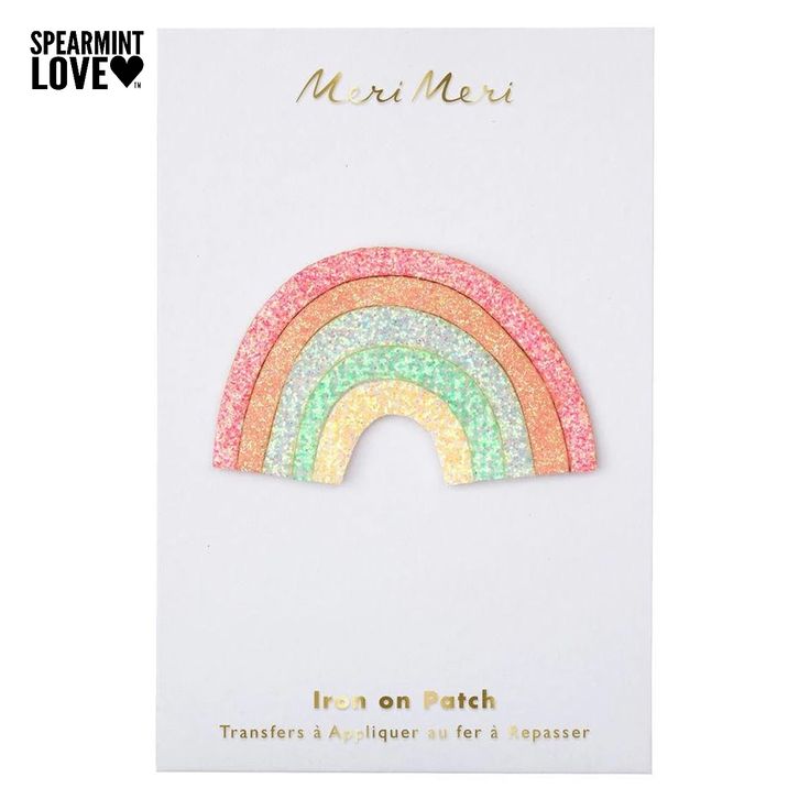 Iron-On Patches, Glitter Rainbow | Rainbow badge, Rainbow, Fabric patch