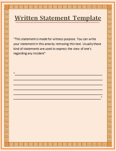 statement of work template word