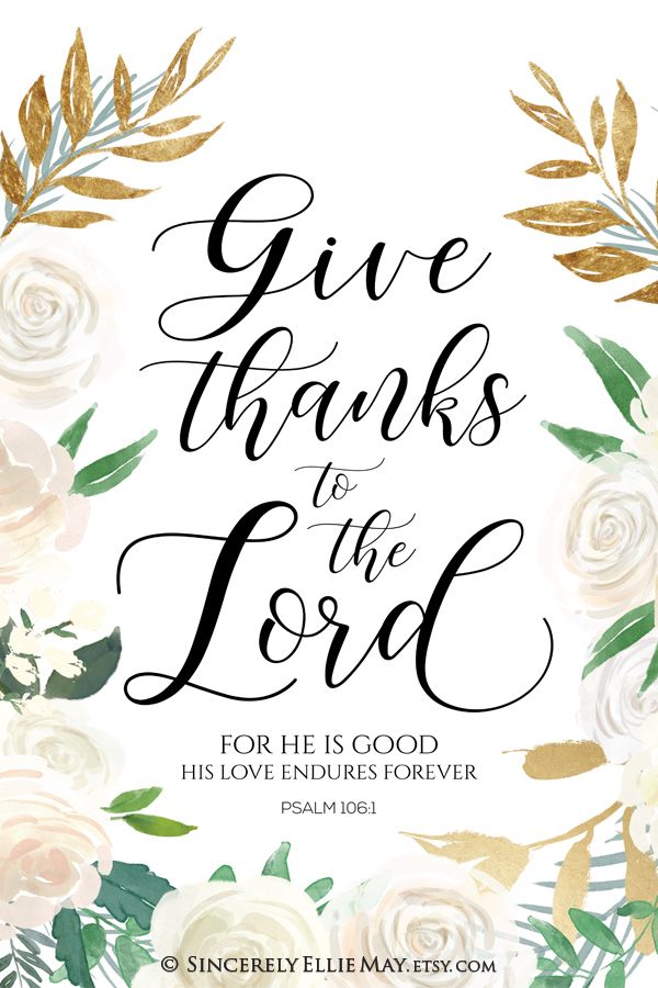 Fall Leaf Print Bible Verse Printable Give Thanks to the Lord for He is Good Psalm 170:1 Fall Leaf Scripture Art Fall Gallery Wall Art