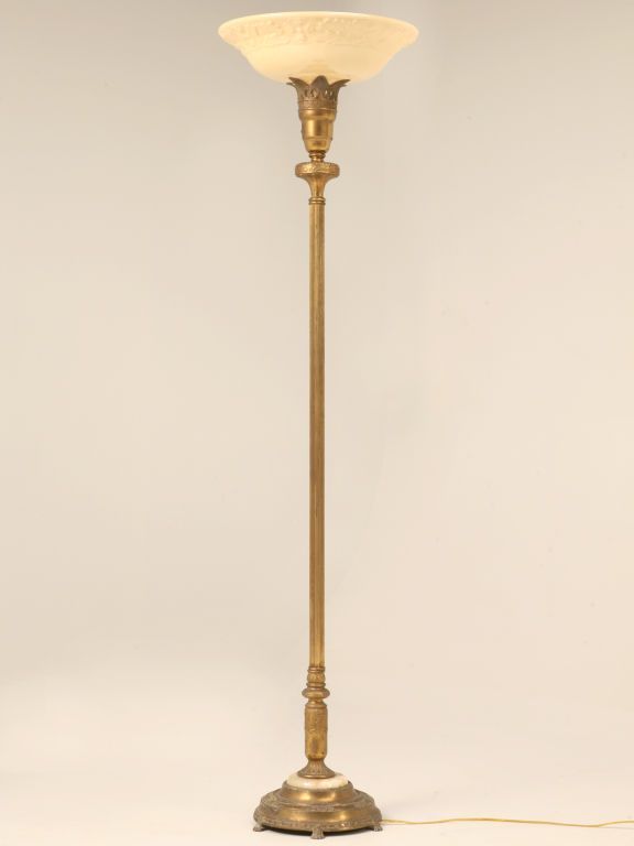 Vintage American Torchiere Floor Lamp W Onyx Base Vintage American Torchiere Floor Lamp W, Best Torchiere Floor Lamp