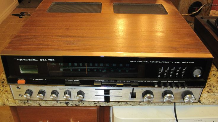 Realistic QTA-790 receiver - This is the exact model my grandfather had. It boasted quadraphonic sound, what we now call… | Receiver, Realistic, Vintage electronics