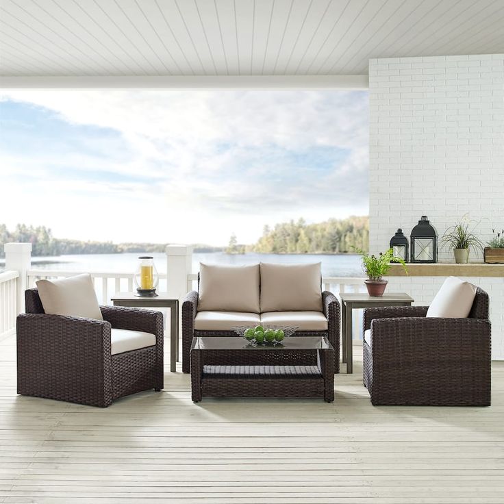 Coronado Outdoor Loveseat 2 Armchairs And Coffee Table Set Sectional Patio Furniture Sets Resin Patio Furniture Sets, Value City Furniture Outdoor Furniture