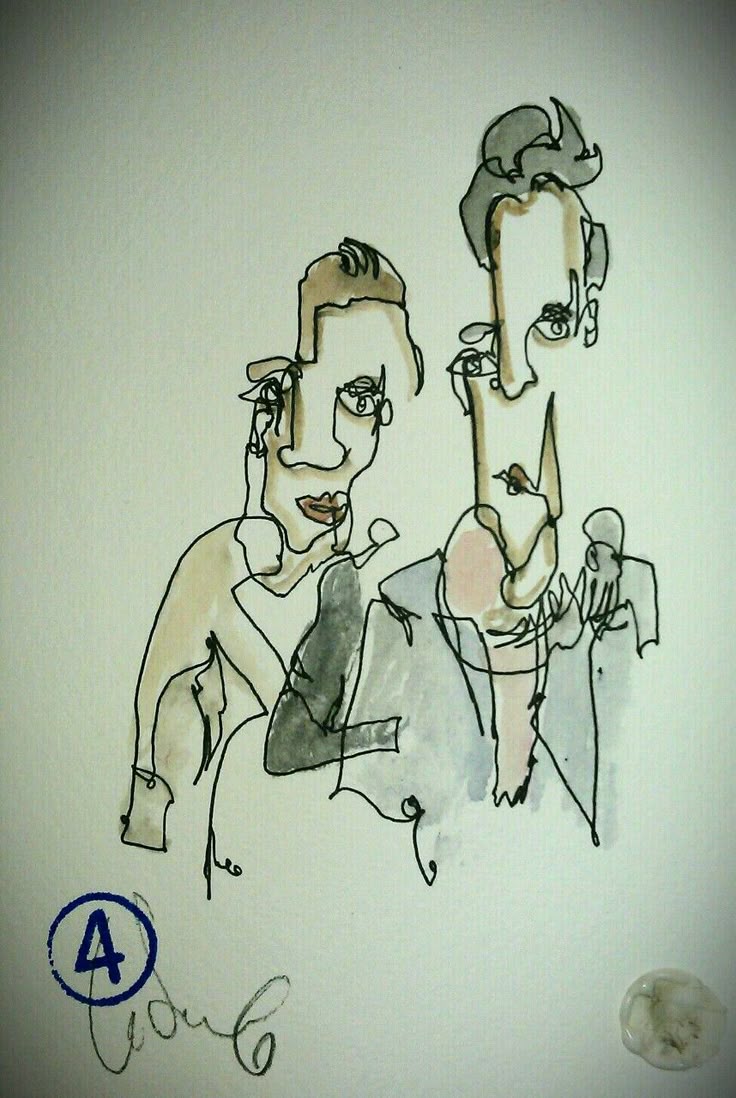 Blind Line Drawing Artists : Blind contour abstract portraits by ian sklarsky very cool