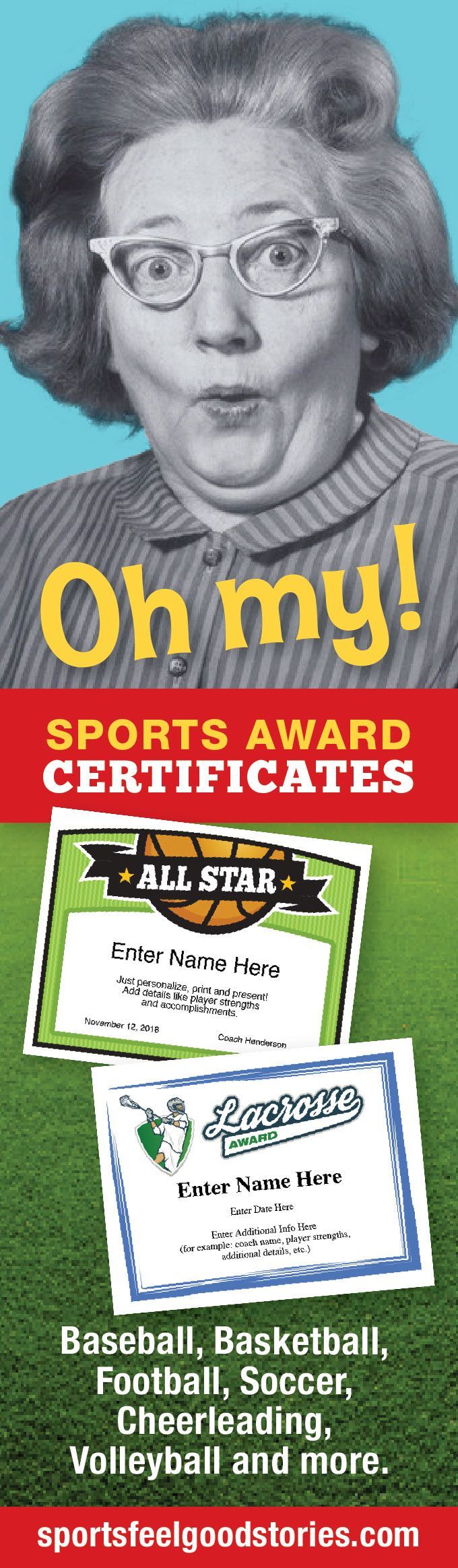 Free Certificates <strong>Templates</strong> - <strong>Awards</strong> for <strong>Sports</strong>, Biz and More Sports awards templates