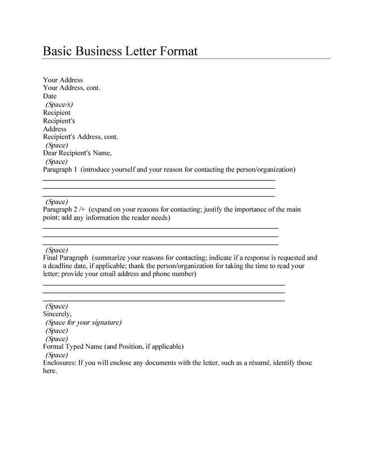 basic business letters