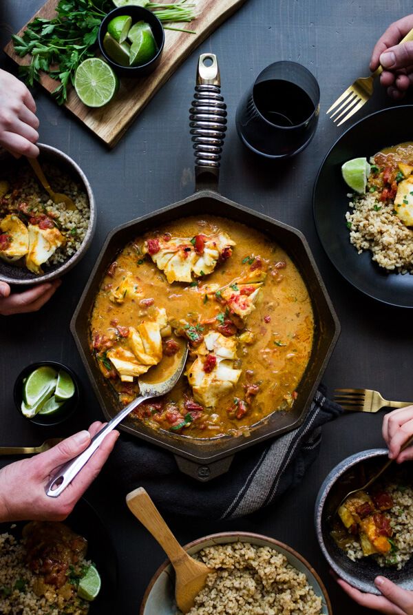 Coconut Tomato Curry With Cod Brown Rice Coconut Tomato Curry With Cod Brown Rice