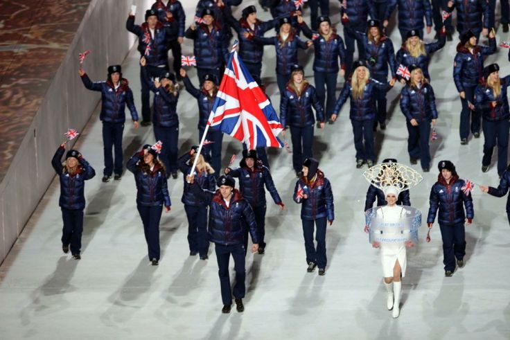 The Great Britain delegation is fronted by short track speed skater Jon Eley dur...