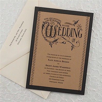 Stitched Together Wedding Invitation Stitched Together Wedding Invitation