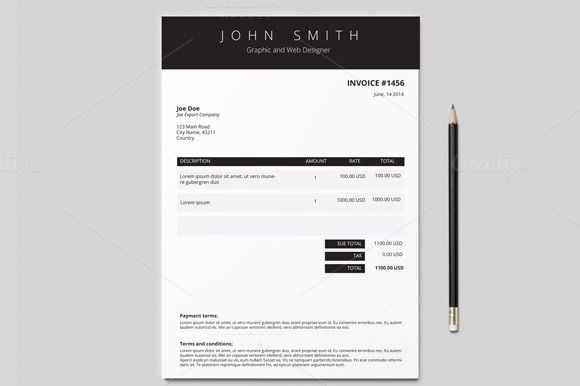 Print it. Mail it. Get paid. Check out Invoice Template (3 colours) by Design Shop on Creative Market