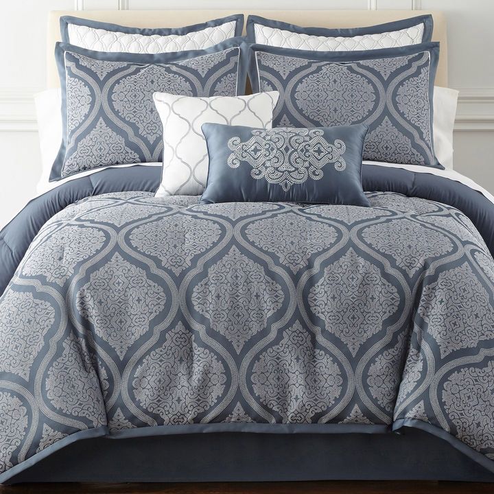 Royal Velvet Damask Stripe Comforter Set Accessories Cotton Comforter Set Comforter Sets Cotton Comforters