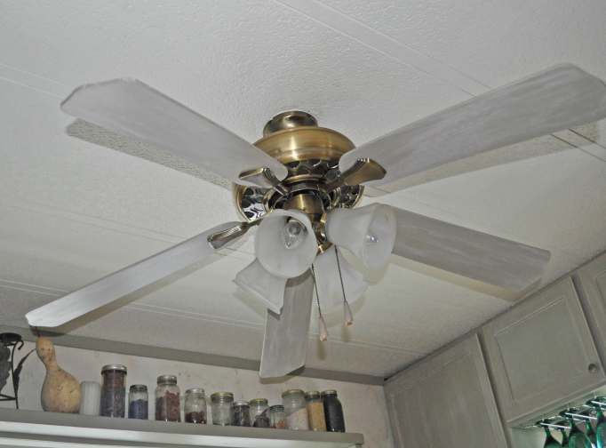 Ceiling Fan Face Lift A Big Impact On Small Budget Mobile Home Living Makeover Ceiling Fan Face Lift A Big Impact On, Can You Put Ceiling Fans In A Mobile Home