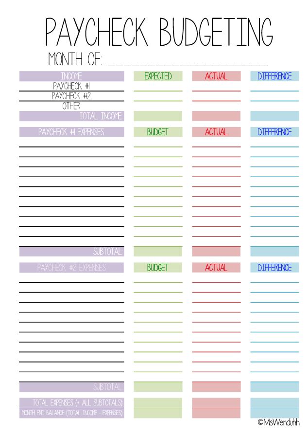 I have made yet another budgeting printable. The monthly one was too hard for me to keep track of the actual expenses for the whole month, hopefully this will work better for us. I just started using it and I think it is fairly simple to use. I also color coded it in pastels because …