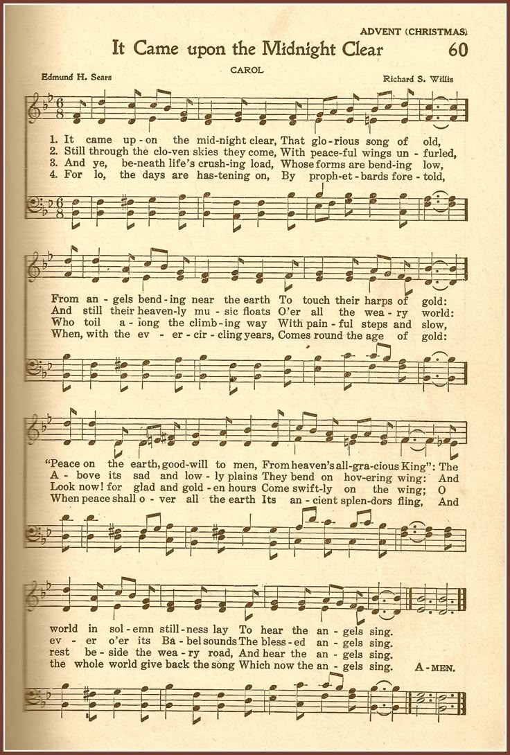 It Came Upon the Midnight Clear Christmas sheet music, Christmas It Came Upon the Midnight Clear Christmas sheet music, Christmas