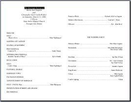 wedding order of service template