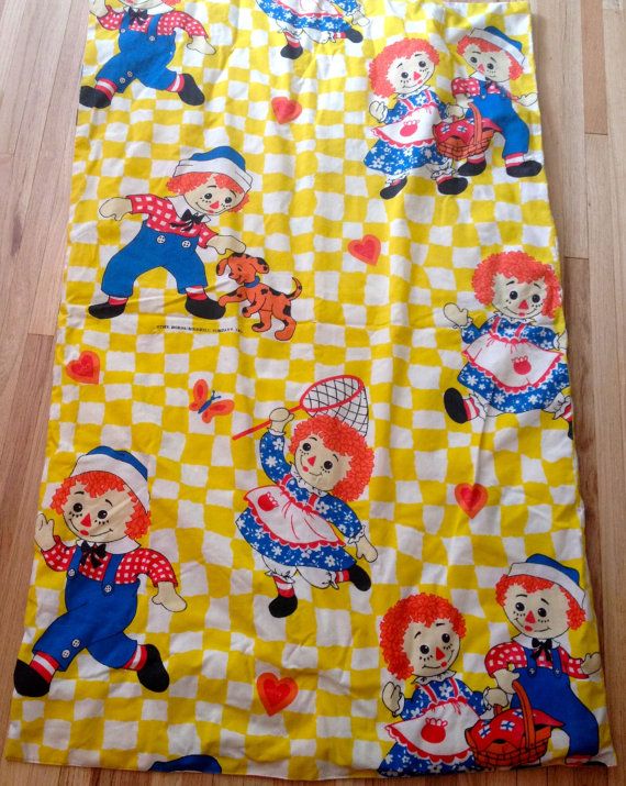 Raggedy Ann and Andy Bedspread Circa 1970/'s
