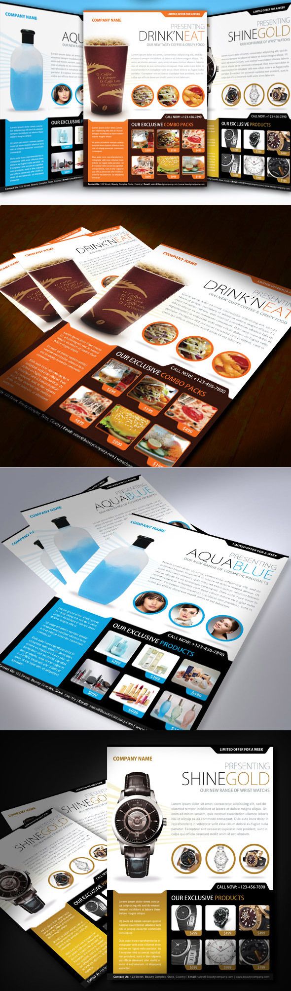 modern sell sheet design