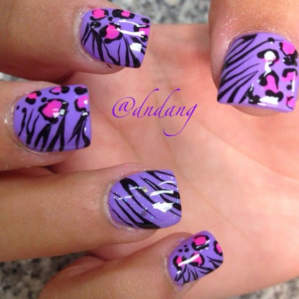 Best 25+ Zebra Stripe Nails Ideas On Pinterest Zebra Nail Zebra stripes & leopard print on bright purple base nail art design - Best 25+ Zebra Stripe Nails Ideas On Pinterest Zebra Nail